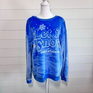 Wound Up Women's Fleece "Let It Snow...somewhere else" Sweatshirts Size L(11-13)